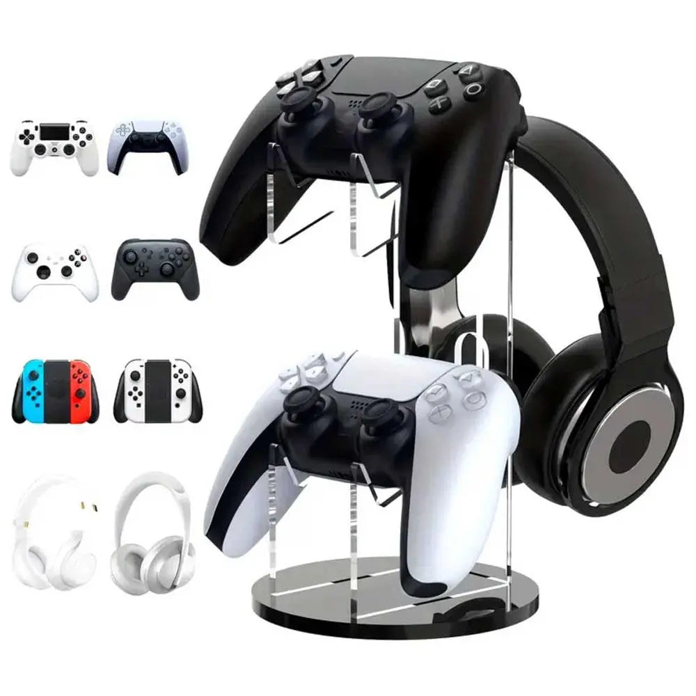 3-Layer Compact Game Controller Stand & Headphone Stand