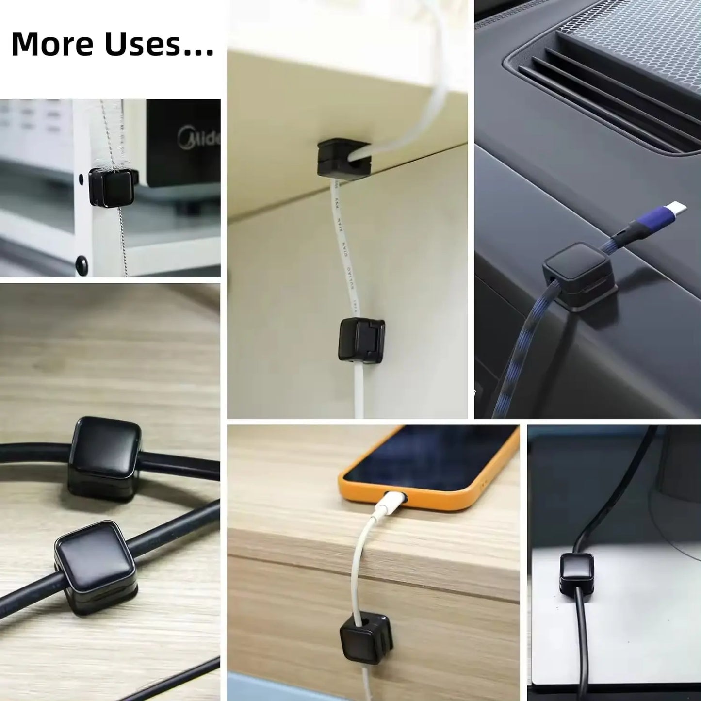 5 Pack Magnetic Cable Clips