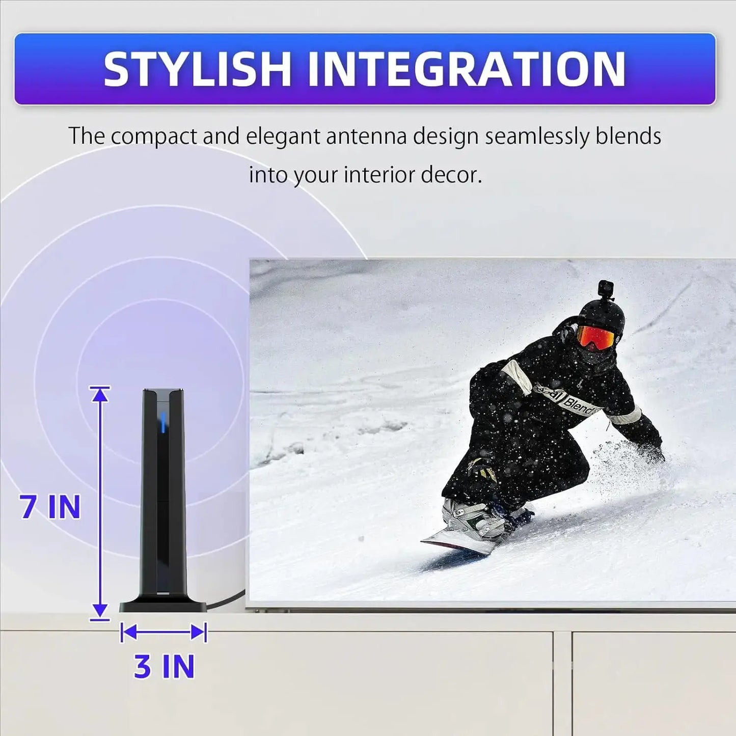 TV Antenna Digital HD Antenna 1080P 4K Ultra HD Indoor Long Range High-Quality Signal for Home Entertainment Full HD NBC ABC HSN