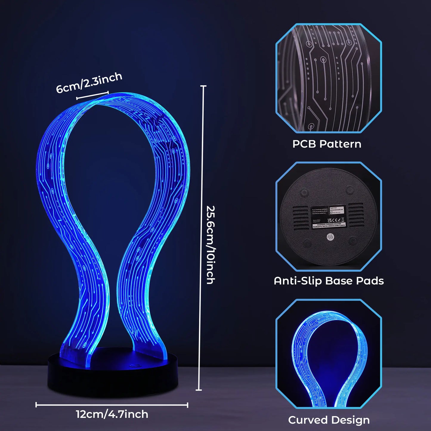 Acrylic Light up Headphone Stand
