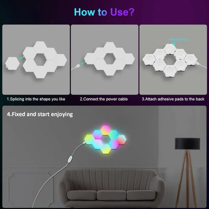 6-Pack Hexagon Lights with Remote