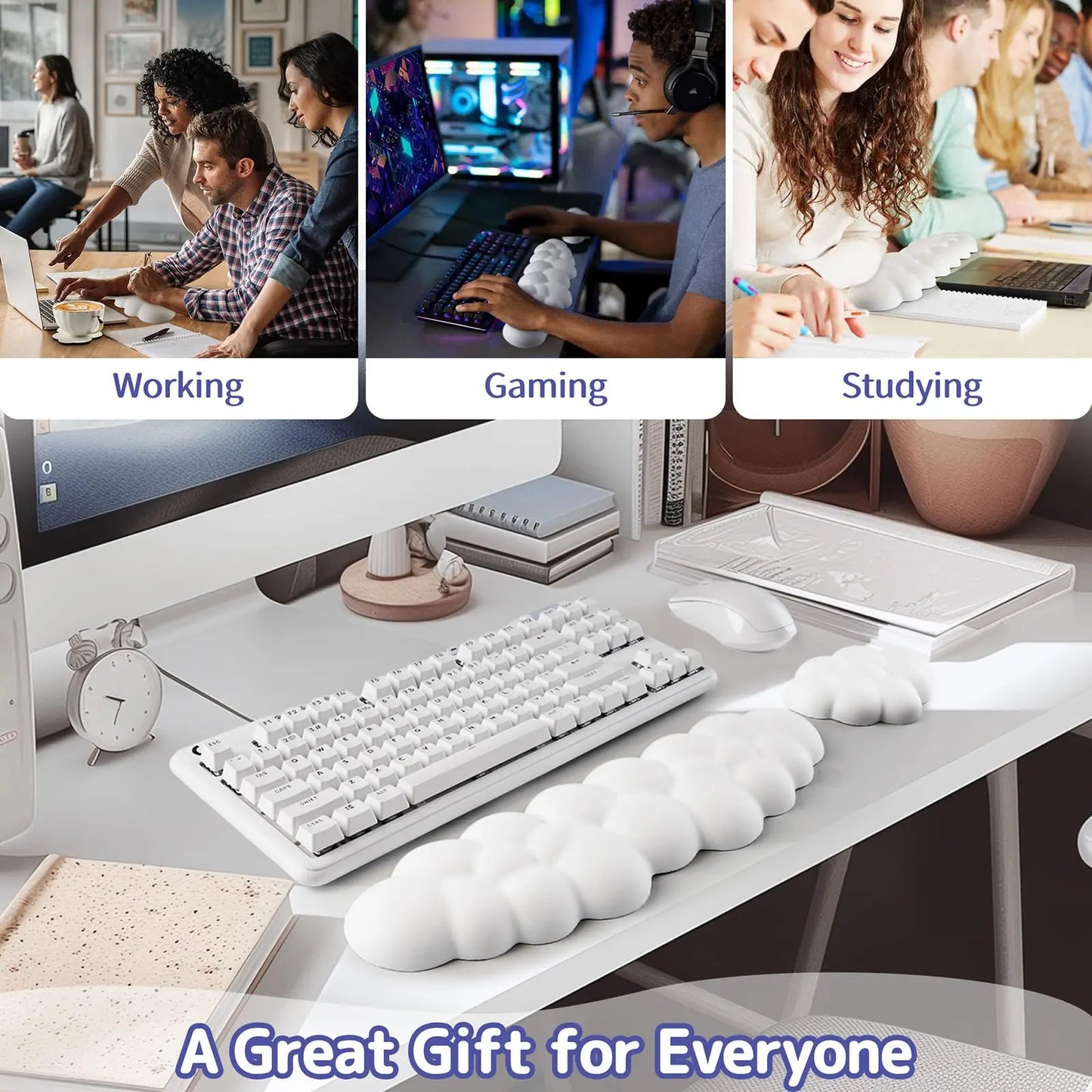 Cloud Wrist Rest Keyboard, Cute Arm Rest for Palm Support