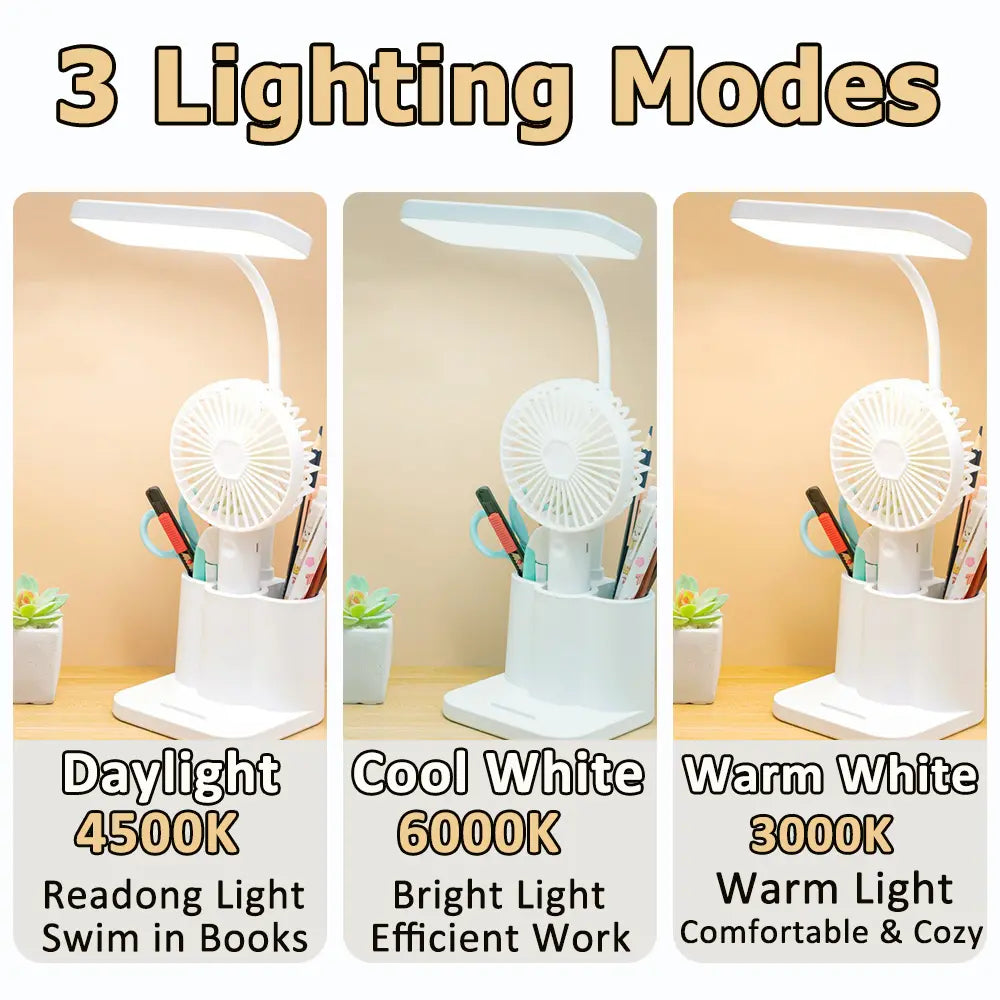 3-Color Control Mode LED Desk Lamp