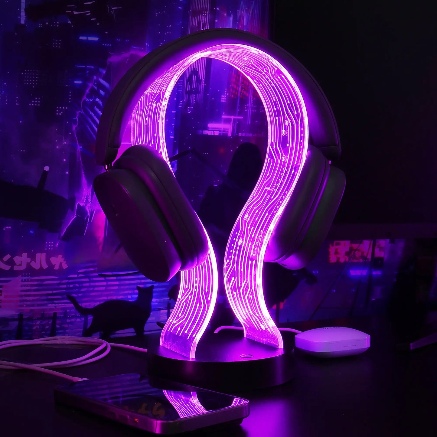 Acrylic Light up Headphone Stand