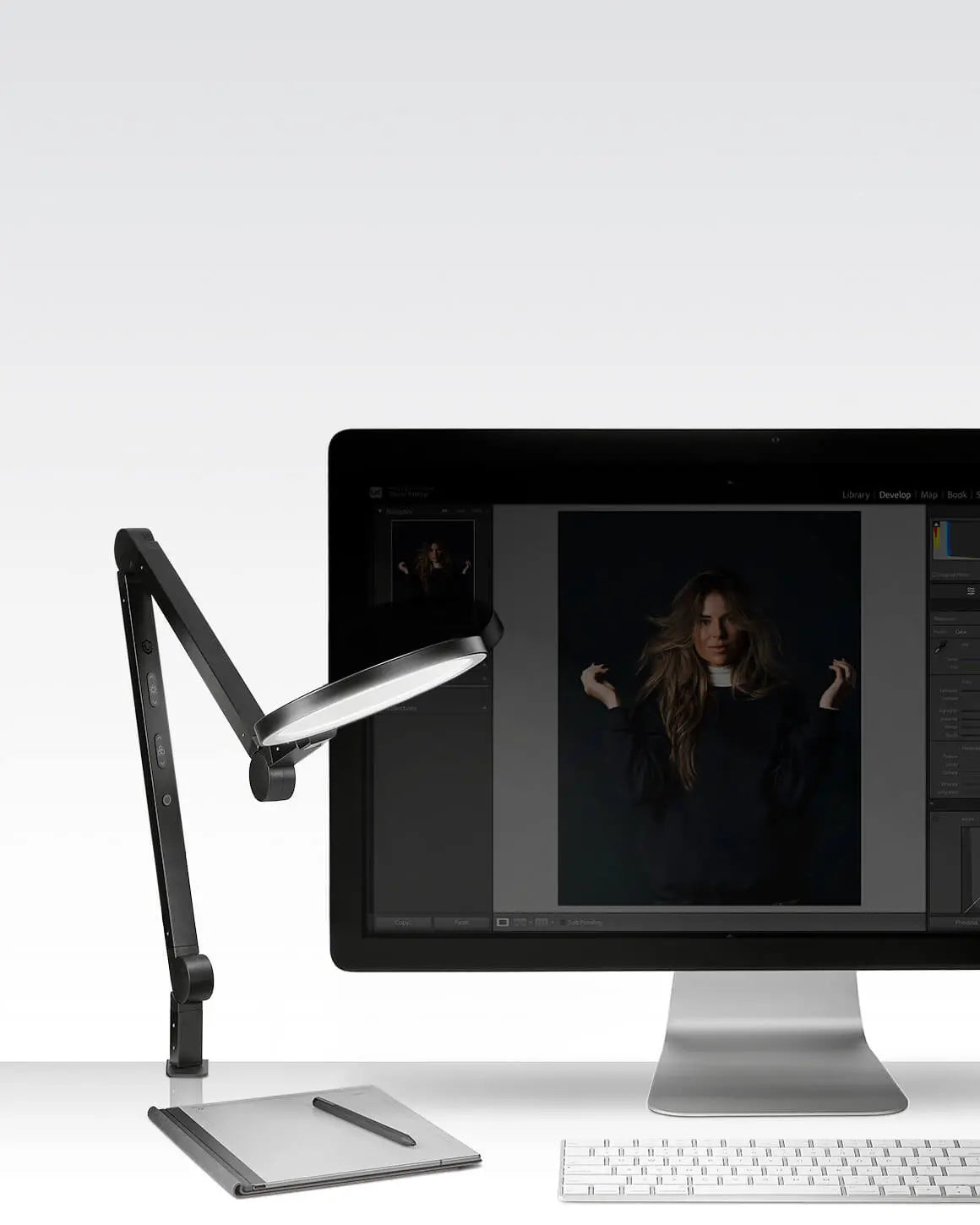 Lume Cube Edge Light 2.0 Black LED Desk Lamp
