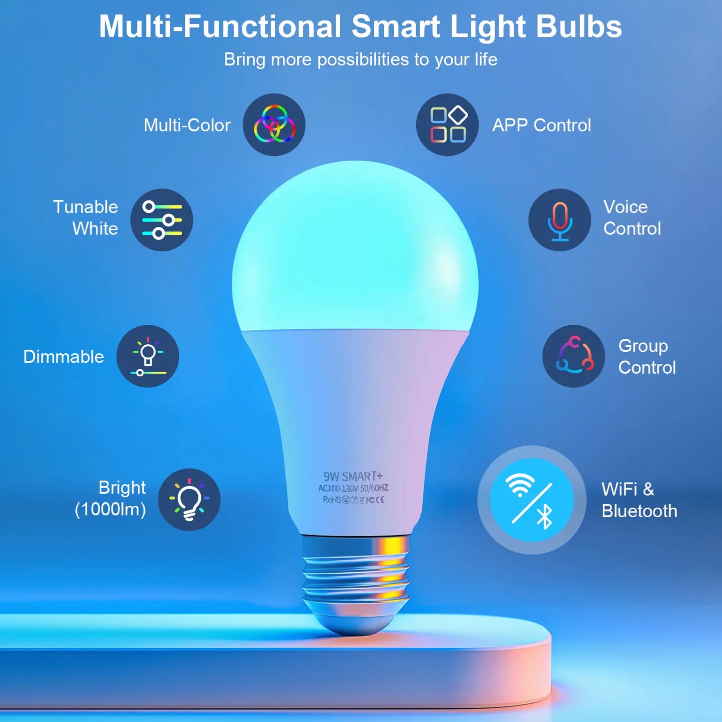 RGB Smart Bulb - 9W-120V