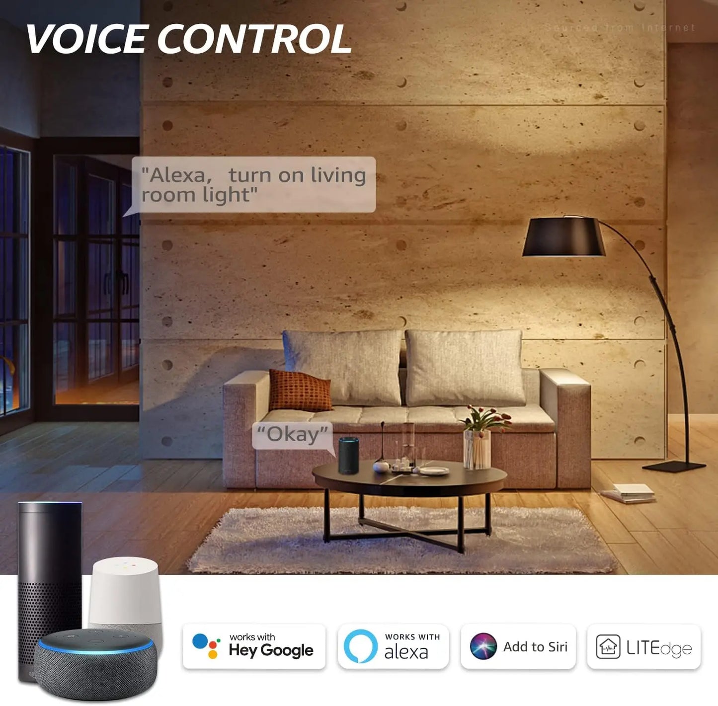Smart 9W A19 LED Light Bulb - Google Home & Alexa Compatible