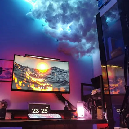 3D Thundercloud LED Lamp with Multicolor Transformation
