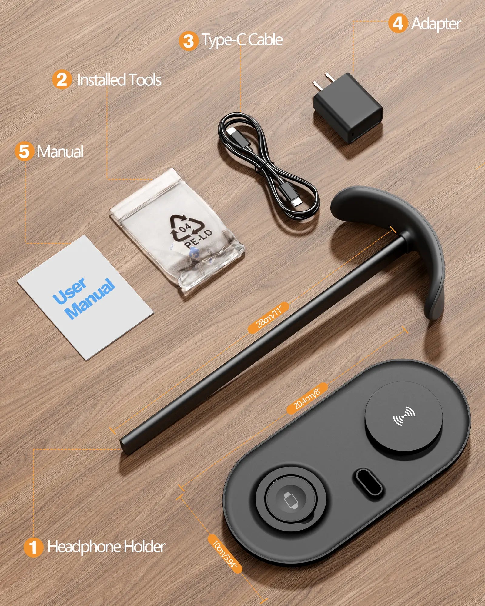 3-In-1 Headphone Stand