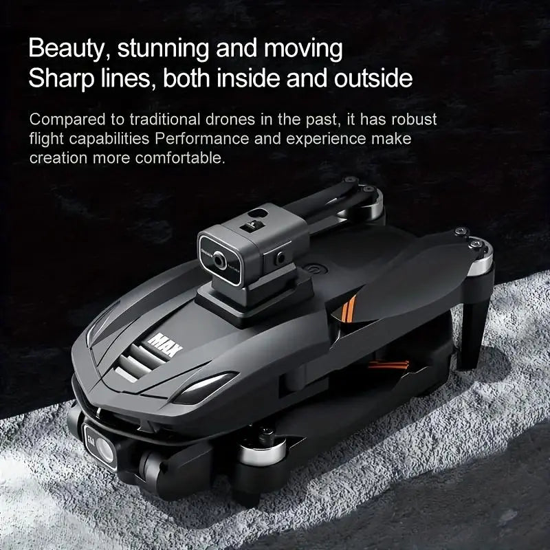 4.5" Screen GPS Return Dual Cameras Foldable Design 2 Batteries Brushless Motor Stable Flight Modern Design