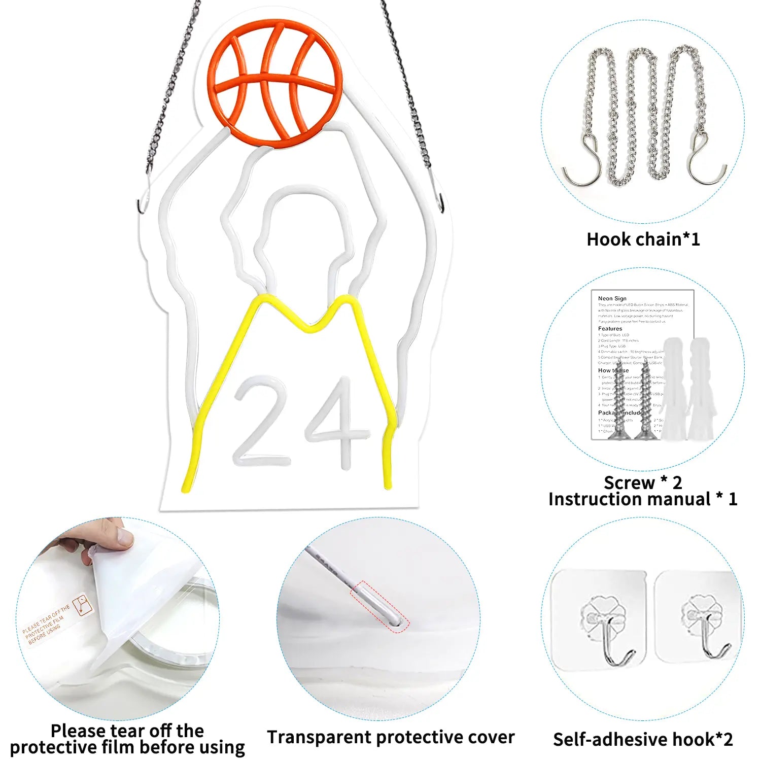 Basketball Neon Sign