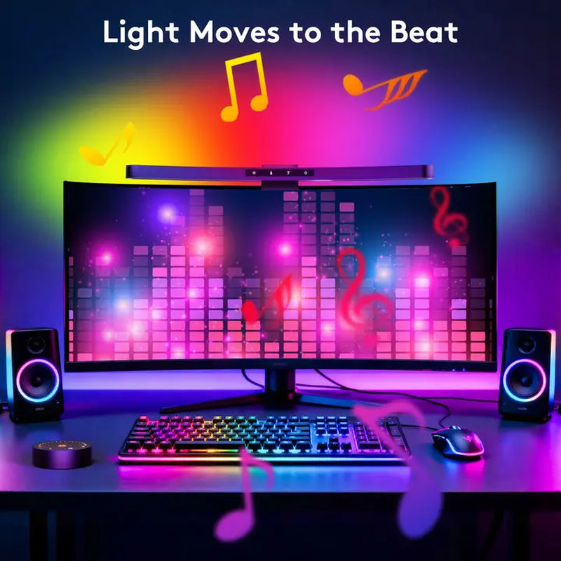 Curved Monitor Light Bar with Dual Control