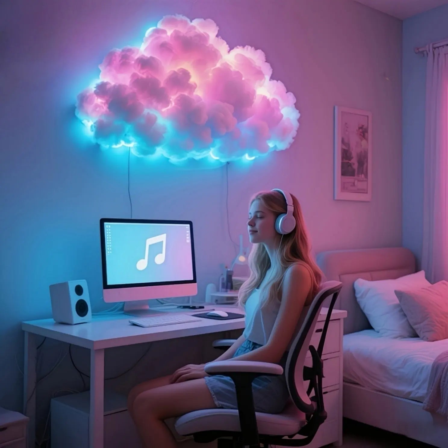 Thunder Cloud LED Light with Music Sync