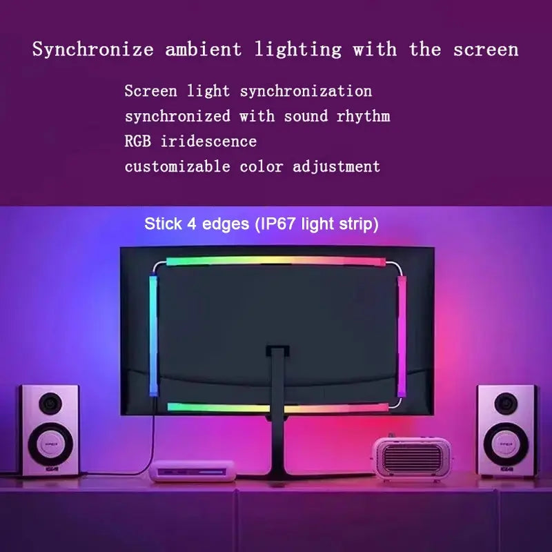 RGBIC LED Gaming Strip 27-Inch LED Strip Light with Smart App Control, Music Sync, USB Powered, Ideal for PC Monitors