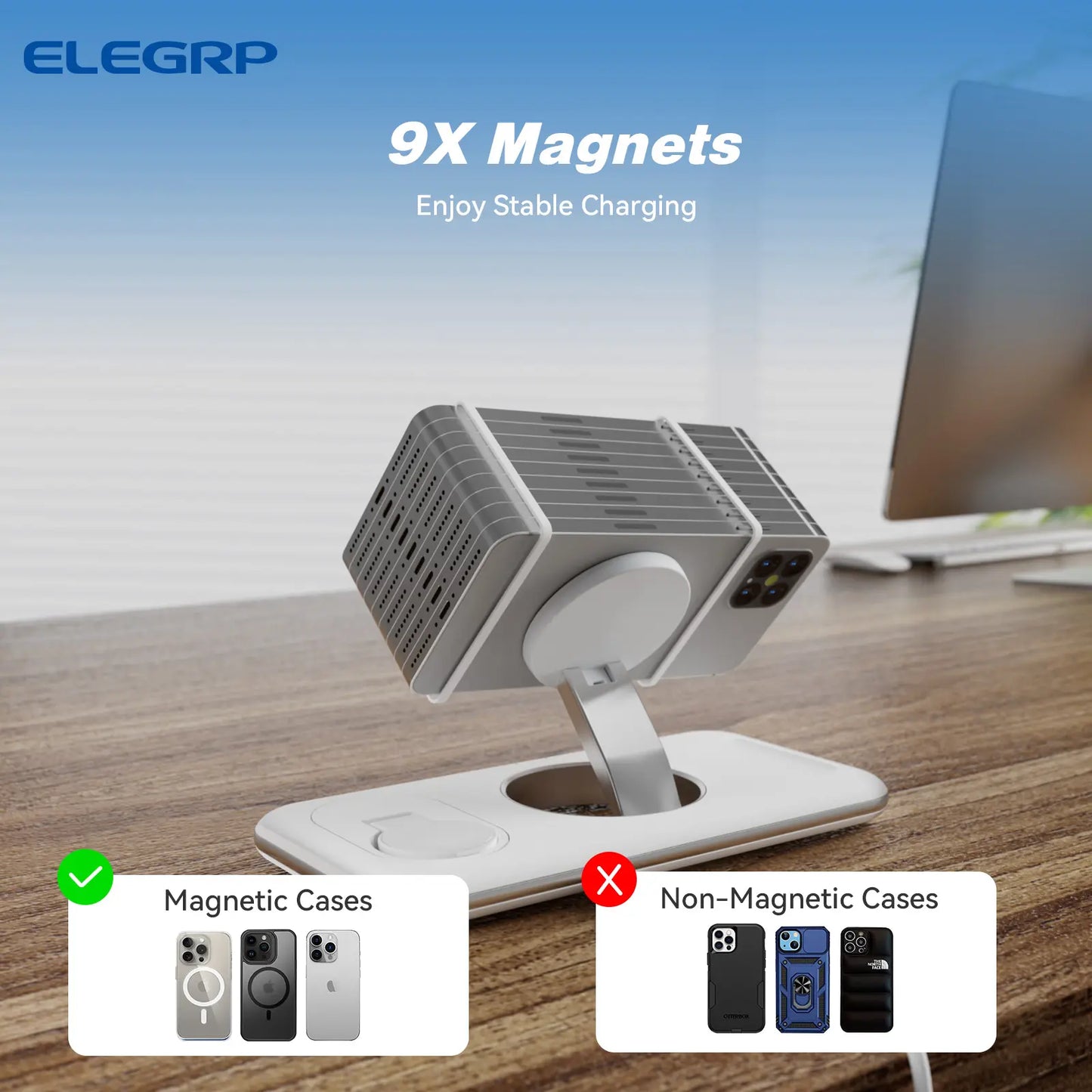 ELEGRP Wireless Apple Charging Station