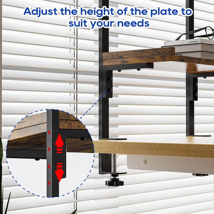 2-Tier Desk Organizer,Wood Shelves forGaming Accessories