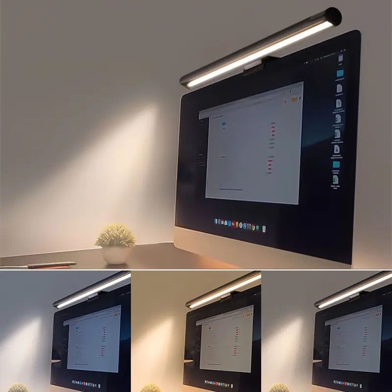 1Pc RGB LED Monitor Light Bar, Usb-Powered, Adjustable Brightness, Multi-Color & White Modes, Atmosphere Lighting, Space-Saving Design for Home Office, Gaming, and Reading - Modern Lighting Solution