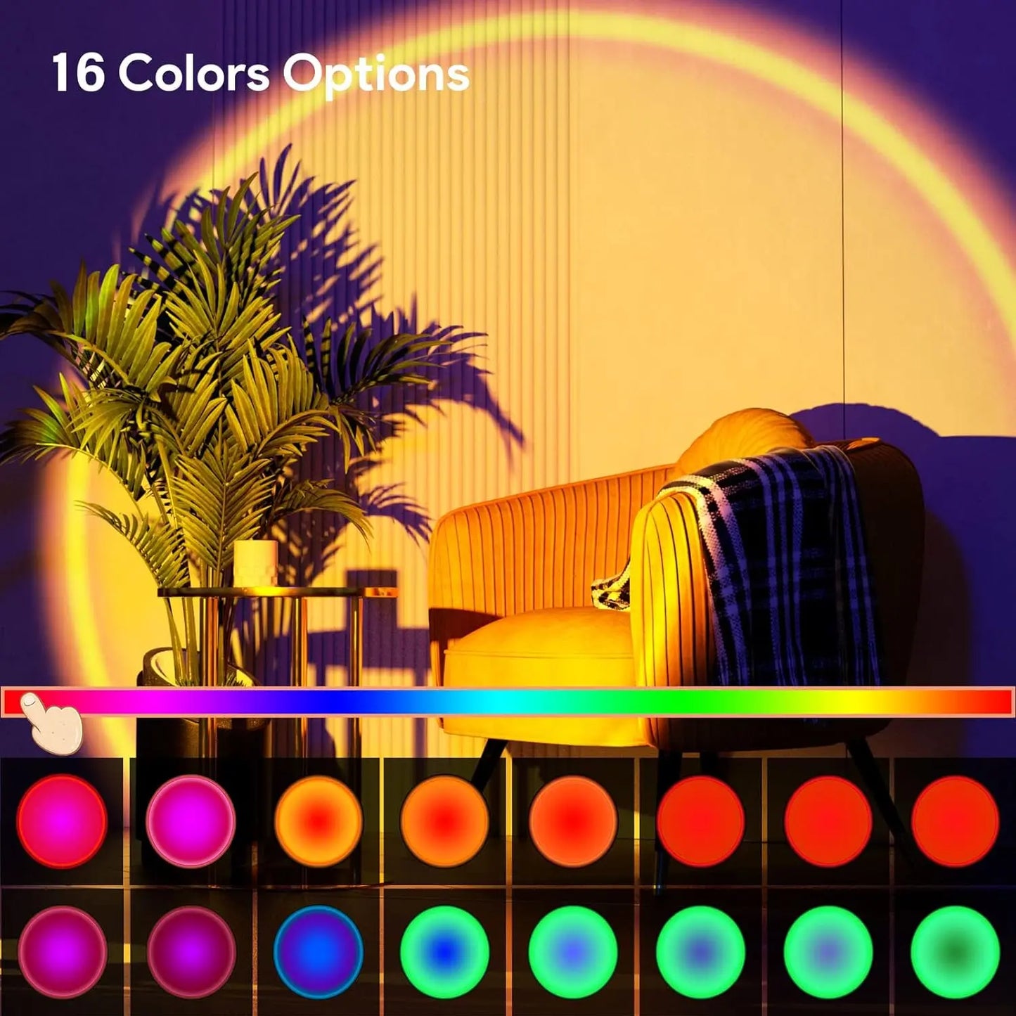 Sunset Lamp, Sunset Projection Lamp with Remote 16 Colors