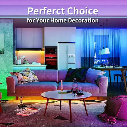 Smart LED Lights, 100Ft Colorsync RGB LED Strip Lights 