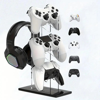 3-Layer Compact Game Controller Stand & Headphone Stand