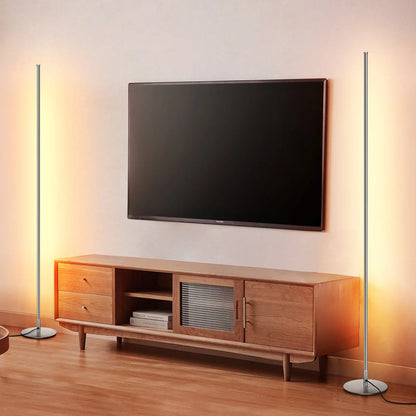 2-Pack 57.5" Minimalist LED Corner Floor Lamp