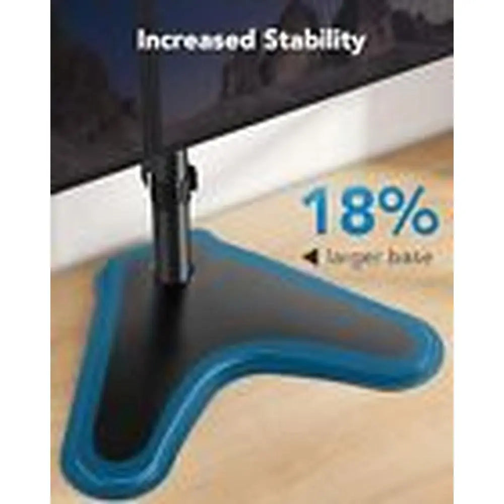 Dual Monitor Stand, Free-Standing Fully Adjustable Dual Monitor Mount Black