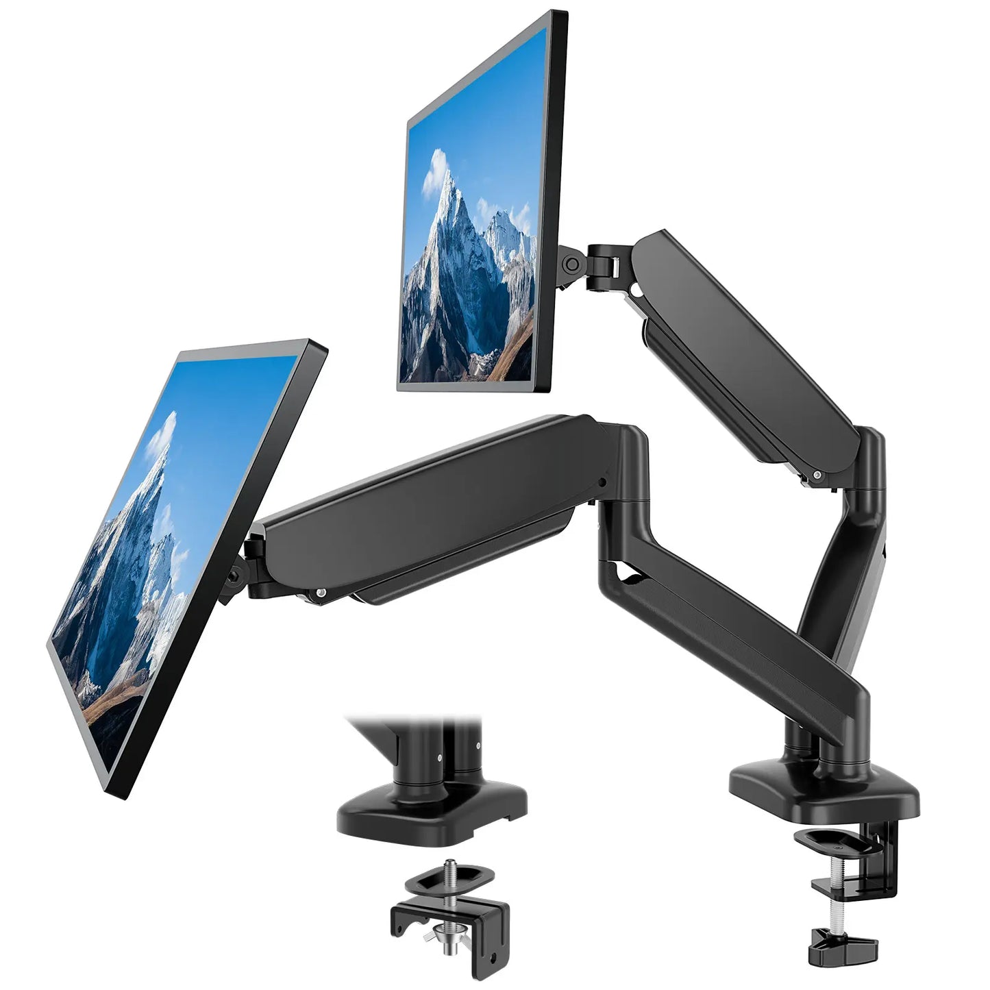 Sweet Furniture F Monitor Stand - Adjustable Desk Mount Arm for 15 - 27 Inch Monitors
