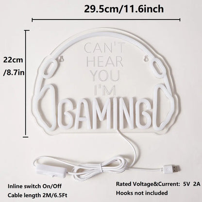 Creative Gaming Zone & Earphone Design Neon Sign