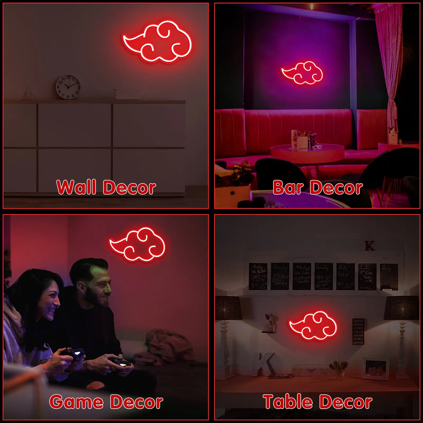 Cloud Anime Neon Sign