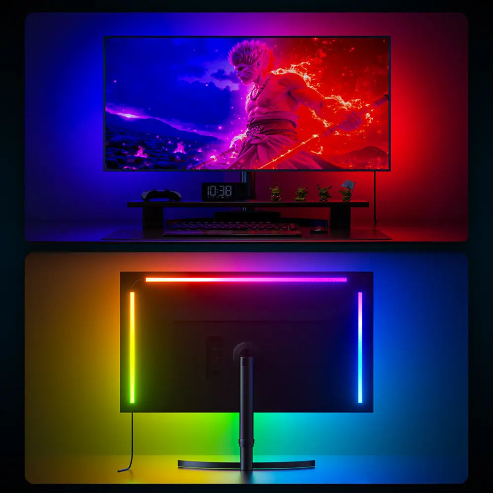 RGBIC LED Gaming Strip – Smart App Control, Music Sync, Usb-Powered for PC Monitors