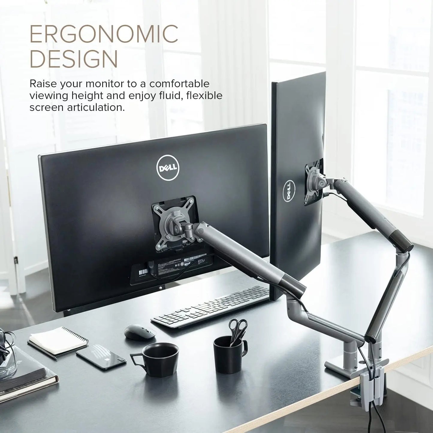 POUT - E12 Dual Monitor Arm 