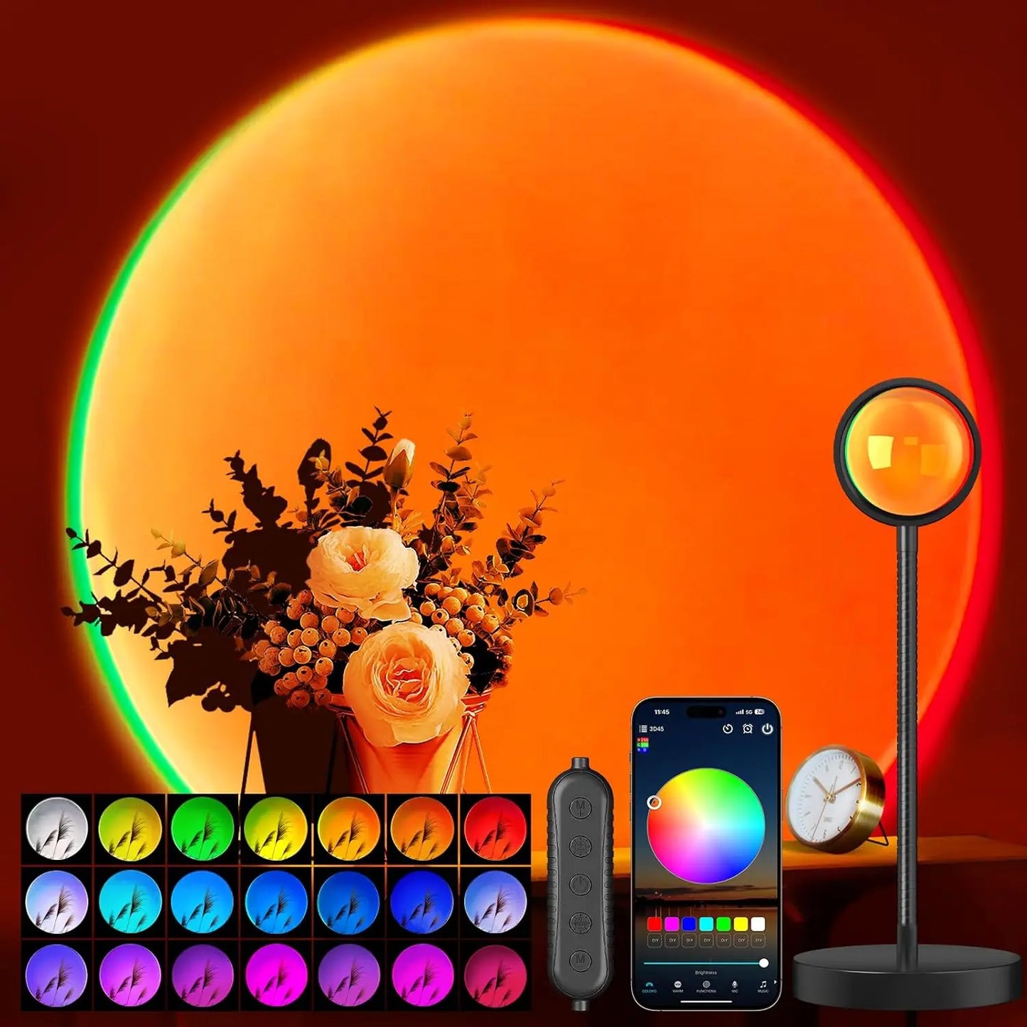 Sunset Lamp Projector with APP & Button Control