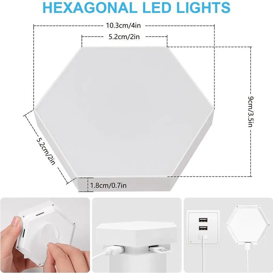 Hexagonal Design Wall Mounted LED Light