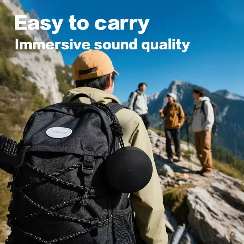 2026 Compact Mini Spherical Bluetooth Portable Waterproof Speaker - Usb-Powered Wireless Bass Sound System with RGB Light, Card Connection for Outdoor Camping & Hiking, Summervibes