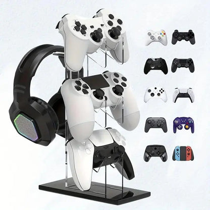 3-Layer Compact Game Controller Stand & Headphone Stand
