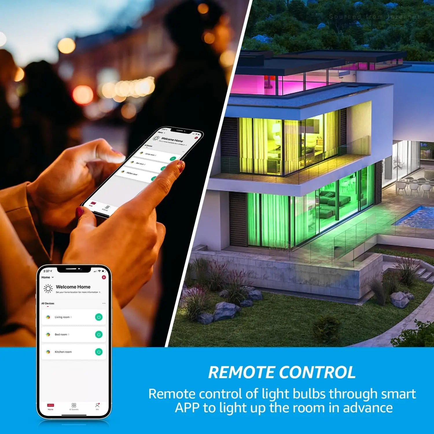 Smart 9W A19 LED Light Bulb - Google Home & Alexa Compatible
