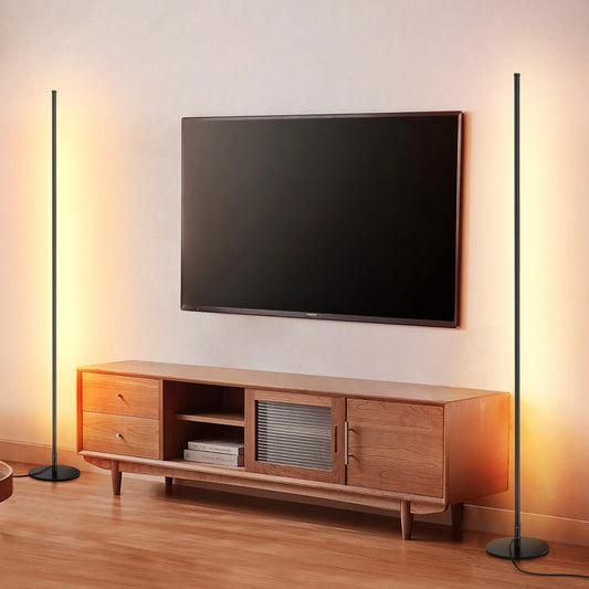 2-Pack 57.5" Minimalist LED Corner Floor Lamp