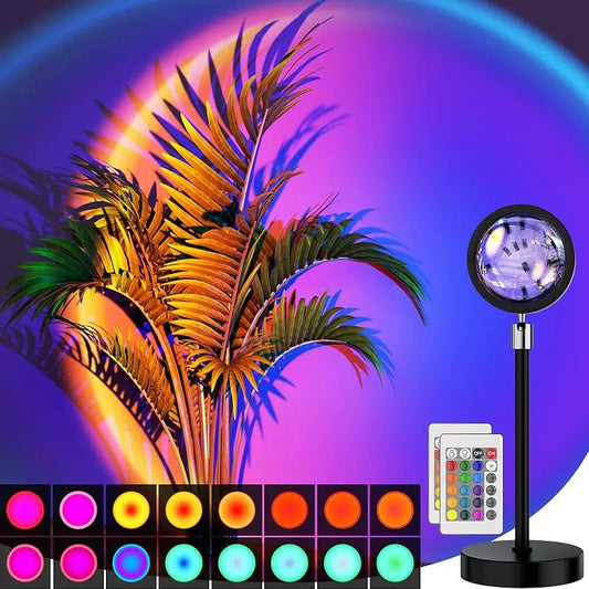 Sunset Lamp, Sunset Projection Lamp with Remote 16 Colors