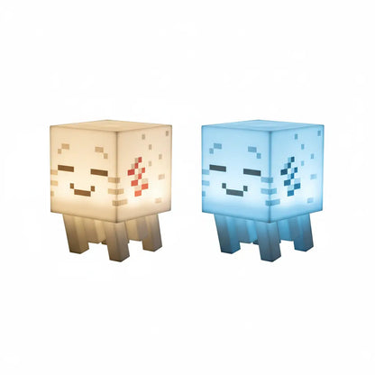 DIYCOM 3D Printed Pixel Ghost LED Night Light, Handmade Lamp with Four Solid Color Modes