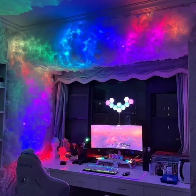 3D Thundercloud LED Lamp with Multicolor Transformation
