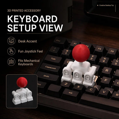 3D Printed Joystick Keycap for Mechanical Keyboard, Creative Stress Relief Desk Decor