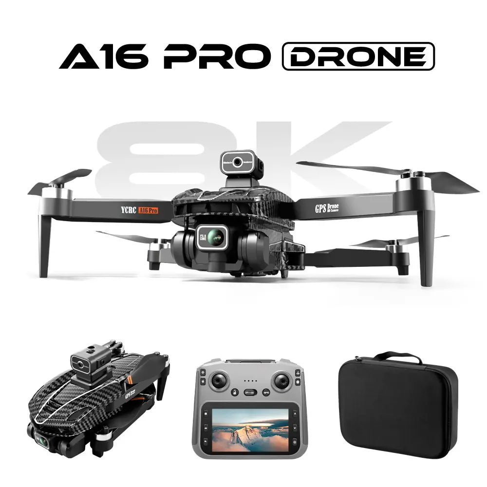 Professional GPS Drone with 4.5" HD LCD Controller, 3000M Remote Control Range, Brushless Motor, Optical Flow Positioning, Ultrasonic Altitude Hold, Surround Flight, One-Key Return, Christmas Gift for Adults & Beginners