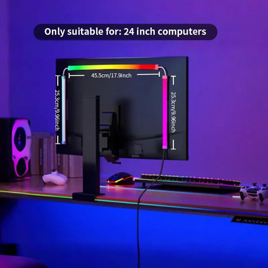 RGBIC LED Strip Light for Gaming, Smart App Control, Music Sync, USB Powered for PC Monitors