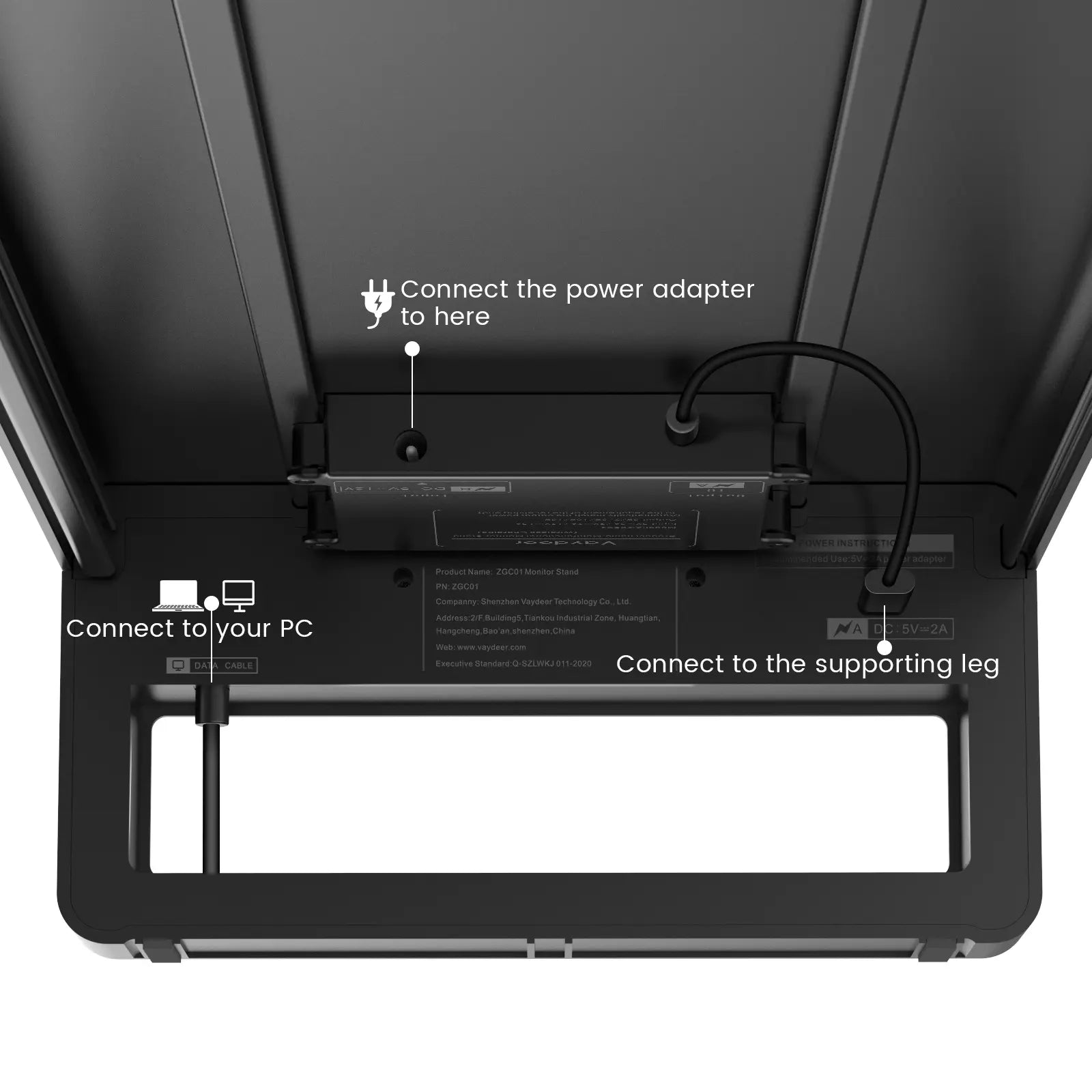 Dual Monitor Stand Aluminum Monitor Riser with Wireless Charging and 4 USB 3.0 Hub Ports 