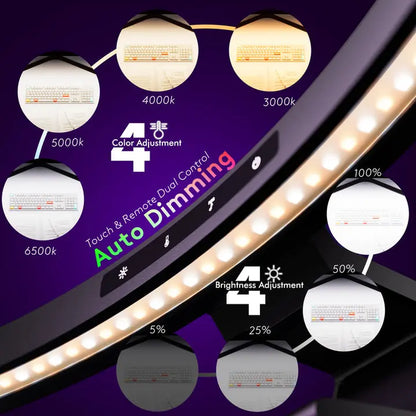 Curved Monitor Light Bar with Dual Control