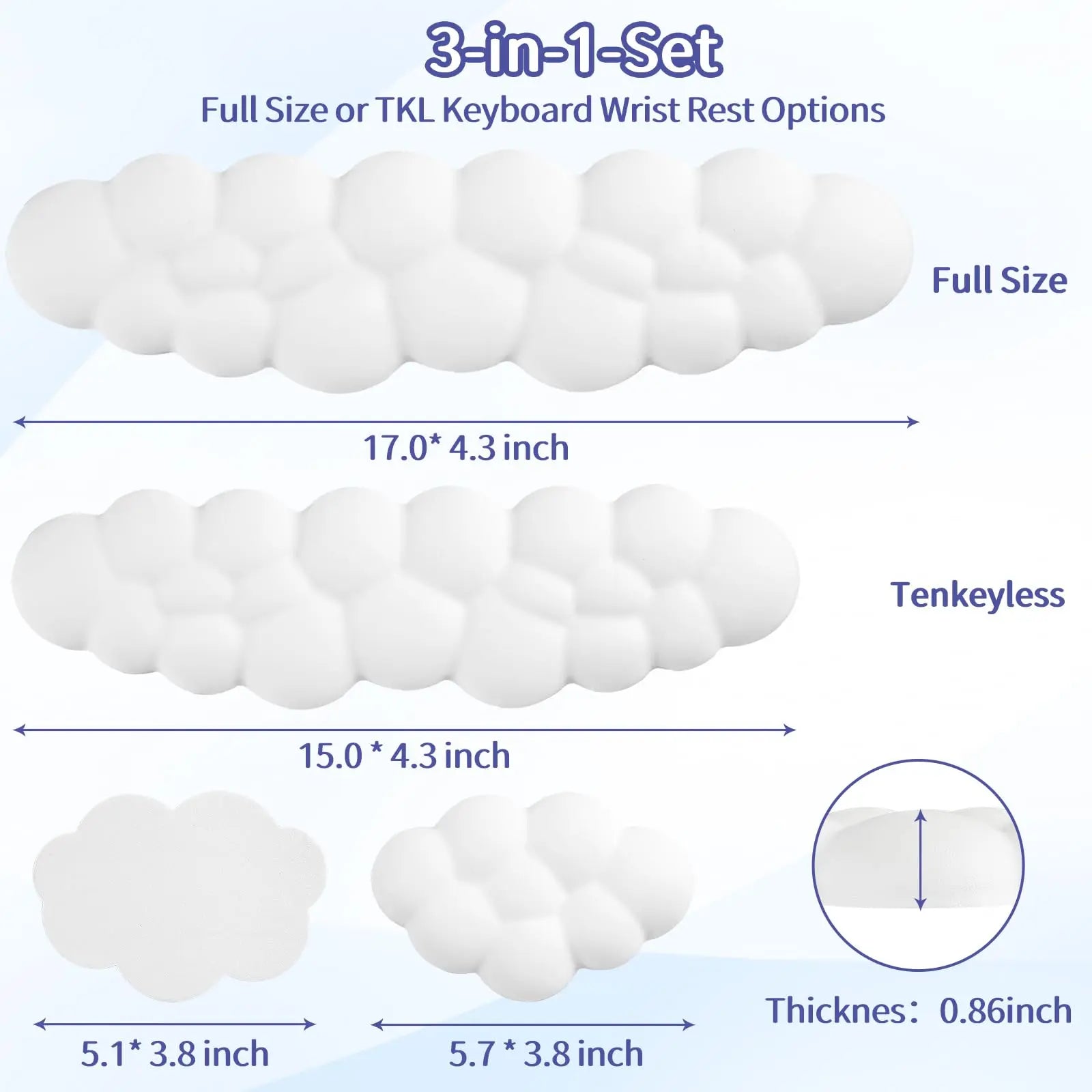 Cloud Wrist Rest Keyboard, Cute Arm Rest for Palm Support