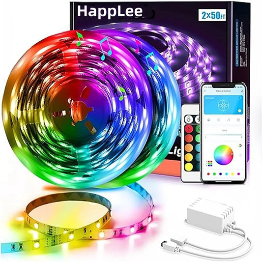 Happlee LED Strip Lights Smart with App Control Remote